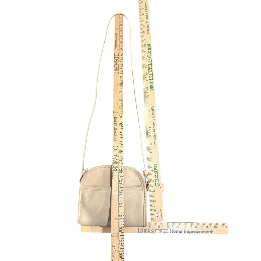 Vintage Coach Shoulder Bone Cream Leather ABBIE ZIP Boho Going Out Old Money - Picture 5 of 9